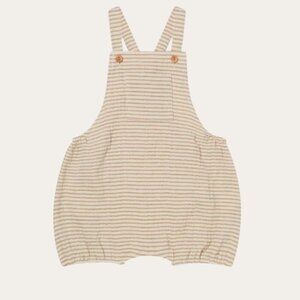 Quincy Mae oat striped romper size 3-6 months